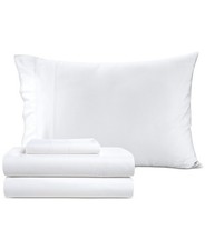 Sleep RX 300 Thread Count Sheet Set Queen Bright White Wrinkle Resistant 4-Pc