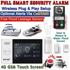 Sistema di sicurezza allarme barca-yacht wireless PORTA+MOVIMENTO+ALLUVIONE sensore LIVE SMS/Cal