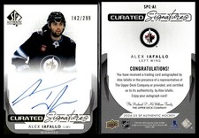 2024-25 SP Authentic Curated Signatures Gold AUTO Alex Iafallo /299