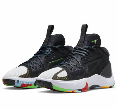 Jordan Zoom Separate Black White Multicolor Low Top Men's Lace-Up Basketball