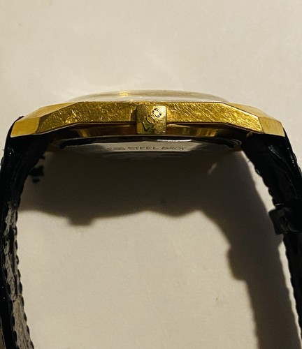 Orologio Uomo Moeris JB James Bond 007 Sean Connery Image Cinturino Pelle Placcato Oro - Foto 11 di 17