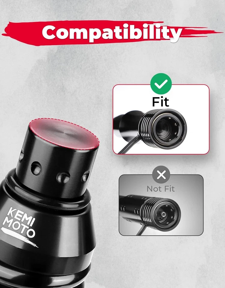 KEMIMOTO Chicote Luzes Base de Montagem por Mola LED Chicotes Rápidos... - Imagem 4 de 4