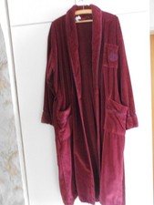 BARISAL  Herren Velour-Morgenmantel Bademantel  100% BW  bordeaux Größe L