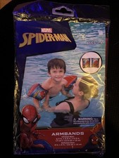 Marvel Spider-Man Inflatable ArmBands Beach Pool Swimming Vacation Float Age 3-6