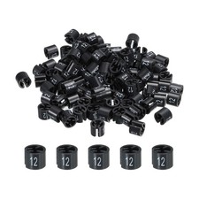 100 x Clothes Hanger Marker Colored Hanger Sizer Garment Tag Number 12 Black