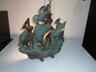 Vintage Maddox of California Brown Pirate Ship Ceramic TV Lamp Made in USA — photo 8