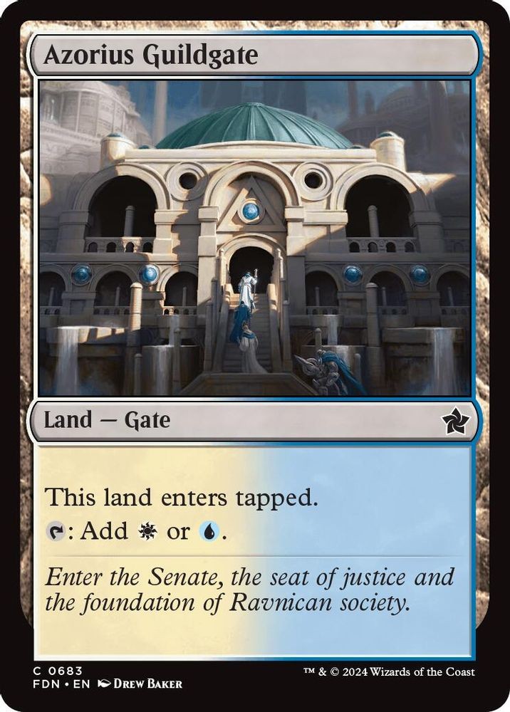 2024 Magic: The Gathering: Foundations - Azorius Guildgate (#683, C, Near Mint)