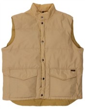 Woolrich Gilet Uomo Imbottito UK 42 XL Beige Nylon BZ23