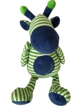 Poetic Plush by Bella Tunno Believe Giraffe Green Blue Stripe 19" Stuffed Animal