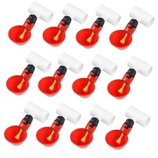 12 Pack Automatic Chicken Waterer Cups, Plastic Small Cups PVC Tubes 12 Pack 