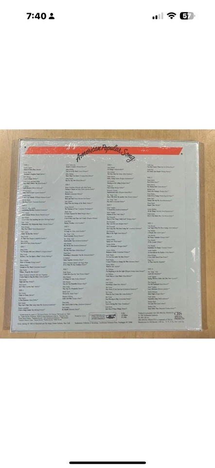 Smithsonian American Popular Song Six Decades Of Songwriters And Singers 7x LP  - Image 3 of 3
