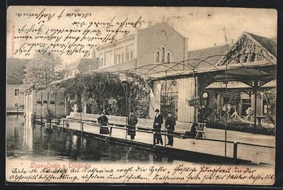 Postcard Bad Lippspringe, Lippe spring and drinking hall 1905 