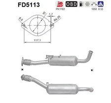 PARTIKELFILTER FÜR NISSAN PRIMASTAR BUS (X83) - AS FD5113