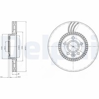 2X Delphi Bremsscheibe BG4123 FüR Ford Land Rover Volvo