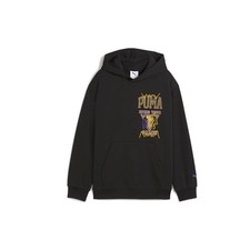 PUMA Rival Rage Pullover Hoodie Youth Boys Black Casual Outerwear 63081601