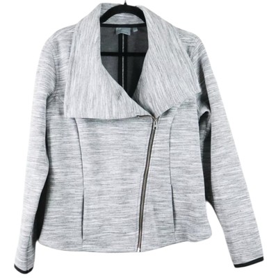 Athleta Jacket Womens Size Large Gray Heather City Limits Full Zip Sports 350480
