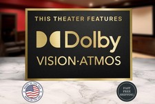 Dolby vision atmos home movie theater sign