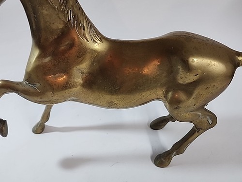Messing Tier Pferd Statue elegante Pose Skulptur Bauernhof Dekor 11"T 13"L 4lbs Stud - Bild 6 von 23
