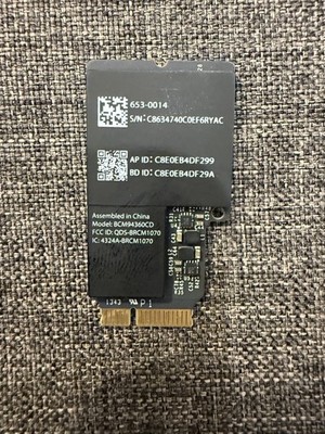 Apple iMac A1419 A1418 Wifi Bluetooth / Wireless Card 653-0014 late 2013 2014