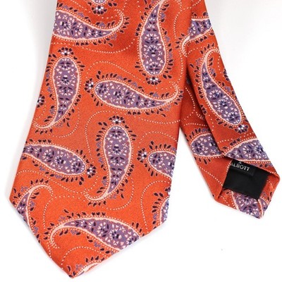 Robert Talbott Best of Class Tie Mens Orange Paisley Silk Hand Sewn Formal NWT