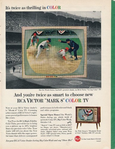 Magazine Ad - 1962 - RCA Color TV - Mark 8