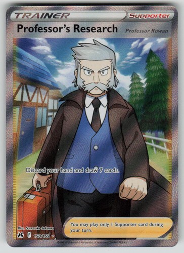 Professor's Research 150/159 UR Crown Zenith Pokemon Holo