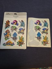 vintage stickers Hallmark birdhouses 3 full sheets plus one partial sheet