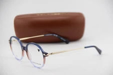 NEW LONGCHAMP LO2736 436 CLEAR BLUE BROWN GOLD AUTHENTIC FRAMES EYEGLASSES 50-17