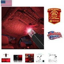 USB Star Projector Night Light - Portable Red Romantic Decor for Cars  Bedrooms