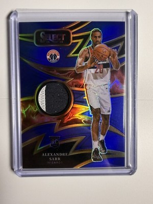 Alexandre Sarr 2024-25 Panini Select Sparks Patch Blue Prizm /75 RC #SPK-SAR  
