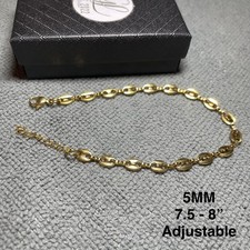 14K Gold Filled Puffed Mariner Link Chain Bra...