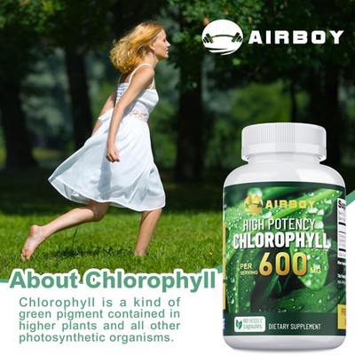 Chlorophyll Capsules - Natural Chlorophyll for Women & Men, Vegetable - 60pcs