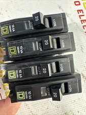 4pack QO120 Square D 20A Circuit Breaker Plug-In, 1 Pole, 120V