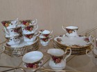 Royal Albert Old Country Roses Snack Plate and Cup Set - 16 available Sold Indiv