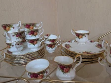 Royal Albert Old Country Roses Snack Plate and Cup Set - 16 available Sold Indiv