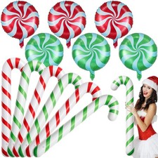 12 Pcs Inflatable Candy Canes for Christmas 35 Inch Jumbo Santa Candy Canes 18 I