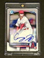 George Klassen 2025 1st Bowman Auto Chrome Prospect Autographs Angels