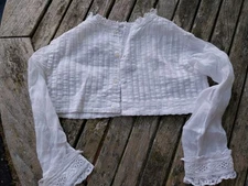 Antique 19th Century Calais Lace Blouse Doll Clothes OLD DOLL TWIN 