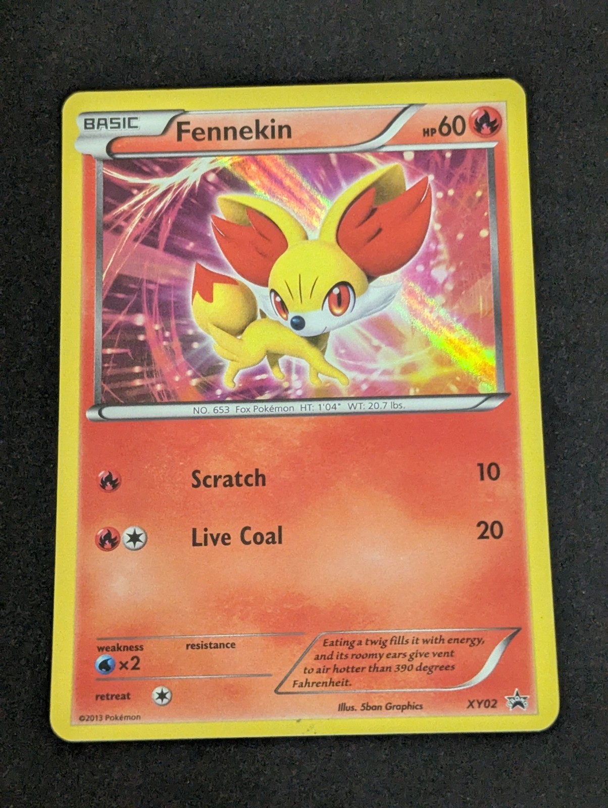 Fennekin XY02- MP-Black Star Promo-  Holo- Pokemon