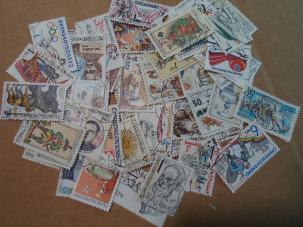 Collection lot 70 different stamps of old Czechoslovakia - all 1980-1992
