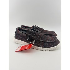 Hey Dude Wally Sox Gargoyle Red Slip On Loafers Shoes Mens Size 9