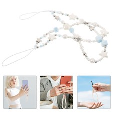 4 Pcs Phone Case Chain Strap Charm Beaded Cellphone Lanyard Mobile Bag Pendant