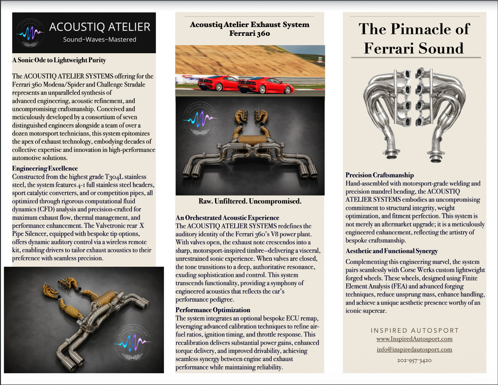 Ferrari 360 Modena / 360 Spider Acoustiq Atelier Exhaust System