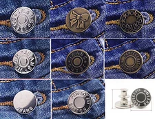 8PCS Perfect Fit Instant Button Pin, Instant jeans Buttons tightener, Jean Re...