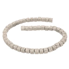 White Volcanic Rock Beads 8mm Essential Oil Diffuser Stone, Square Bead, 47pcs