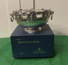 F.B. Rogers Monteith Bowl - Ornate Silverplate - # F-999, Original Box