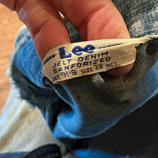 Lee Vintage Men's Jean Jacket Full Zip Pockets Blue Size 38 Regular Fit
