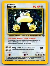 Snorlax 11/64 Rare Jungle Pokemon Unlimited Holo Lightly Played on eBay