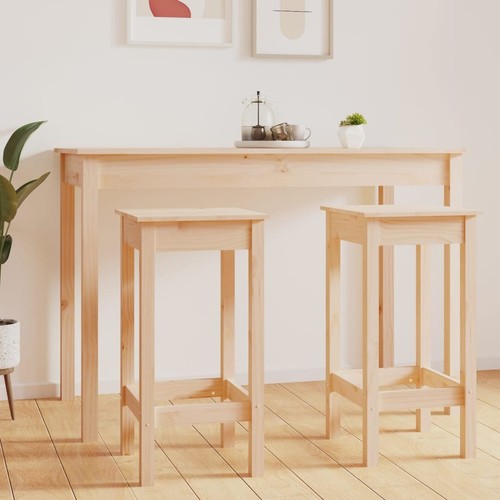 Taburetes Altos Sillas de Bar Asientos de Cocina 2 uds Madera Maciza Pino vidaXL - Imagen 5 de 30
