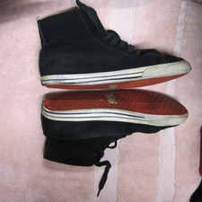 SUPRA Black Suede High Top Skateboard Sneakers Shoes 11 Skate